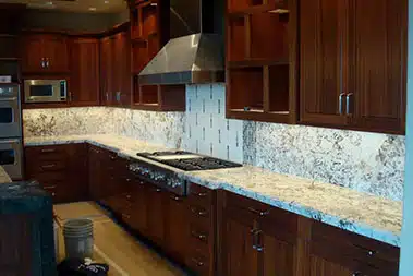 Attractive Newcastle granite backsplash in WA near 98056